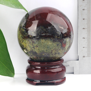 Vente en gros de sphères de cristal Feng Shui pour la guérison, sphère de pierre de sang de dragon pour la méditation - Product Image 2