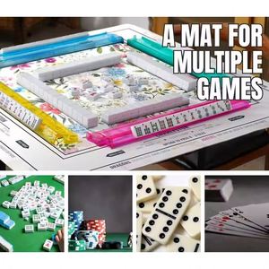 Portable Mahjong Mat with Colorful Floral Pattern Suitable for Mahjong and Poker <b>Table</b> Games - Product Image 5