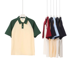 Produttori di Abbigliamento, Nuovi Arrivi Estivi Personalizzati, T-Shirt con Collo a Polo in 100% Cotone, Maniche Corte, 200 Grammi, Design Color Block <span class=keywords><strong>per</strong></span> Uomo - Product Image 2