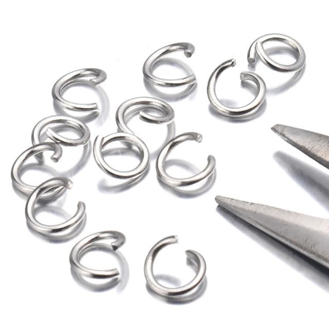 Wholesale Price High Quality Custom Diy Jewelry Bulk Accessories Gold Plated Stainless Steel Open Jump Rings for Jewelry Making
