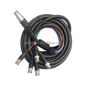 Fishers F104 Series 7pin Connector to BNC Plug Overmolding Cable Metal Customized Item Industrial Cable With Magnetic Loop