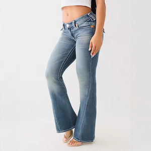 Vaqueros sexys <span class=keywords><strong>de</strong></span> mujer con costuras gruesas, lavados y blancos, estilo euroamericano, <span class=keywords><strong>de</strong></span> <span class=keywords><strong>marca</strong></span> <span class=keywords><strong>de</strong></span> moda, pantalones acampanados - Product Image 5