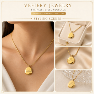 Collier en acier inoxydable pour femme, bijou tendance pour tous les jours - Product Image 2