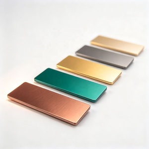 Tarjeta de Visita de Metal de Aluminio Cepillado en Blanco, Color Plata, Oro, Oro Rosa, para Servicio de Grabado Láser Personalizado - Product Image 1