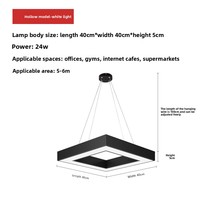 Luminaire linéaire LED à raccordement sans soudure, rectangulaire, suspendu au plafond, taille personnalisable, luminaire à lamelles, super lumineux, lustre