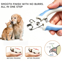 Coupe-ongles pour chien et chat, coupe-ongles professionnel pour animaux de compagnie, lame en acier inoxydable et TPR, respectueux de l'environnement, portable pour le toilettage à domicile