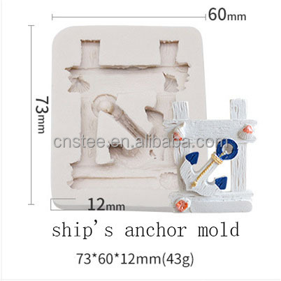 Set Di 6 Stampi In Silicone 3D A Tema Marino – Faro, Barca, Balena, Con Base