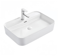Haute qualité blanc céramique sanitaire salle de bain cheveux lavabos comptoir lavabo pour salle de bain
