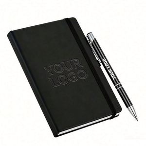 Wholesale Promotional A5 Business Journals Notebook Pu Leather Hardcover Notebooks With Embossed Logo - Product Image 1