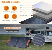 Panel Solar Portátil Maxsolar de 100W, IP67 Impermeable, 23.5% de Eficiencia, Plegable, 4.4kg, Cargador con Salida USB/Tipo-C, Estación de Energía