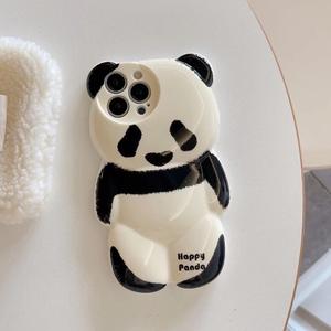 Ph632 חלקה מים מדבקה 3d <span class=keywords><strong>panda</strong></span> עבור iPhone 16promax 12 מתאים 13/14 טלפון מקס במקרה נגד ירידה כיסוי - Product Image 5
