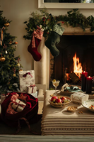 Grandes chaussettes de Noël en velours personnalisées, super douces, bordeaux, vierges, avec nœud, pour cadeaux, imprimées rouge et vert