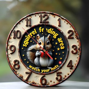 Round Wooden Wall <b>Clock</b> Vintage Numeral <b>Silent</b> Non Ticking Home Decor Hanging <b>Clock</b> 25Cm - Product Image 1
