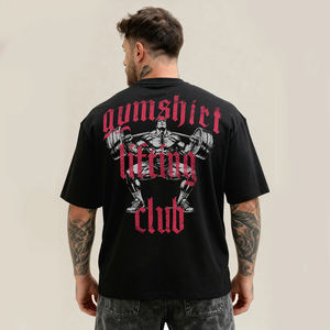 <span class=keywords><strong>T-shirt</strong></span> Personalizzate Multicolore da Uomo, Oversize per Fitness, con Stampa Serigrafica, per Sport - Product Image 4