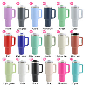 Thermos personnalisé de 40 oz à double paroi en acier inoxydable 304 sans BPA, tasse portable pour les affaires avec couvercle à paille, bouteille d'eau de voyage - Product Image 5