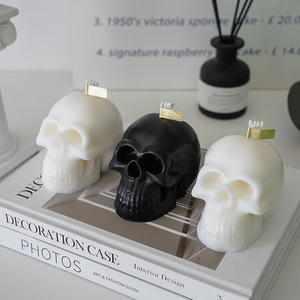 Velas Aromáticas con Forma de Calavera, Cera de Soja, Hechas a Mano, Caja de Regalo Decorativa, Decoración para Fiestas de Halloween - Product Image 5