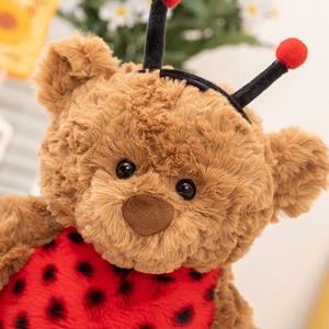 Peluches de Abeja y Oso de Dibujos Animados al por Mayor, 24/35cm, Lindos Peluches de Mariquita y Oso, Suaves, Ecológicos, de Tela de Algodón PP, Regalos de Peluche - Product Image 5