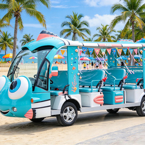 Bus touristique électrique certifié CE, 11 places, climatisation, sièges confortables pour le transport dans les zoos, les campus et les hôtels - Product Image 1