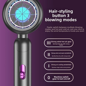 Sèche-cheveux de qualité supérieure, ions négatifs, haute vitesse, puissance élevée, portable, professionnel, ionique, haute vitesse, portable - Product Image 5
