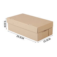 Boîte d'emballage pour chaussures en carton ondulé Kraft, à rabat, recyclable, avec logo personnalisé, pour chaussures, bottes et chaussettes pour hommes et femmes