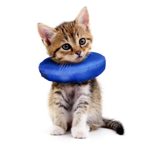 USMILEPET Adjustable PVC Nylon Pet <b>Elizabethan</b> <b>Collar</b> Solid Soft Blow-Up Protective Donut Cone Prevents <b>Dog</b> Biting Scratching - Product Image 2