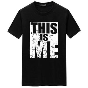 Camisetas de Verano Casuales con Estampado de Letras 'This Is <span class=keywords><strong>Me</strong></span>', Camiseta de Manga Corta con Cuello Redondo Transpirable para Hombre, Talla Grande - Product Image 3