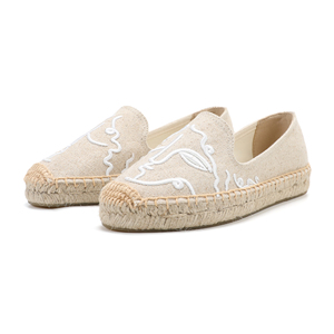 Nouvelles Espadrilles Plates Brodéées pour Femmes, Style Tendance, Haute Qualité, Durables, à Talon Haut, Fermeture Facile à Enfiler, OEM ODM - Product Image 5