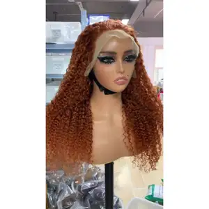 4B 4C Textured Natural Kinky Hairline Wig With Curly Baby13x6 5x5 hd lace frontal wig raw human hair wigs