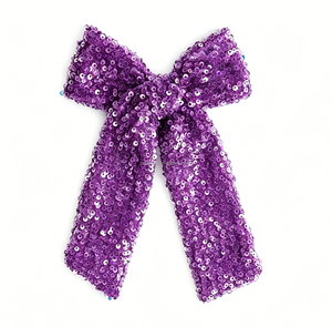 Fiocchi per capelli lunghi con paillettes, fermagli a fiocco, paillettes per capelli da ragazza - Product Image 5