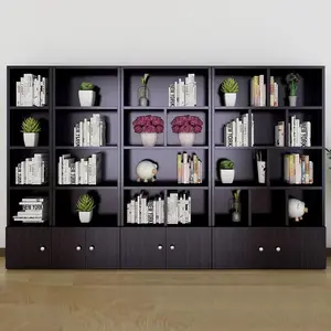 Moderne Minimalistische Massief Houten Meubels Modulaire Gratis Combinatie Houten Opbergkast Boekenkast