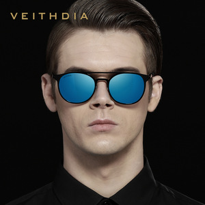 Veithdia Unisex Polarized Sunglasses Metal <b>Frame</b> Blue Lens UV400 Protection Driving Fishing Outing - Product Image 2