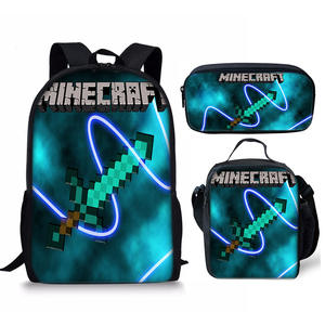 Mochila Escolar de Gran Capacidad con Doble Asa y Diseño de Anime <span class=keywords><strong>para</strong></span> Estudiantes de Primaria, <span class=keywords><strong>para</strong></span> <span class=keywords><strong>Amazon</strong></span> My World - Product Image 2