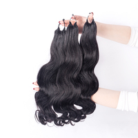 Cheveux humains 100% naturels, plumes, ondulés, pour tressage au crochet – Vente chaude