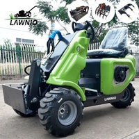 Spedizione Gratuita Minipala Gommata LAWNIO con Motore a Benzina Bicilindrico per Operazioni in Spazi Ristretti e Uso Agricolo