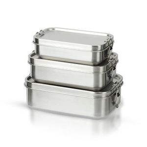 Recipiente de Acero Inoxidable para Preparación de Alimentos con Tapa de Clip Segura, Sellado de Silicona a Prueba de Fugas, Ligero para Viajes - Product Image 1