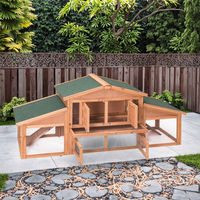 2025 Deluxe extérieur en bois volaille Cage clapier Design moderne poulet lapin maison petits animaux usage domestique boîte coupe-vent