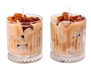 scented candle iced cube jelly coffee latte drink shape home ornament fragrance holiday creative gift