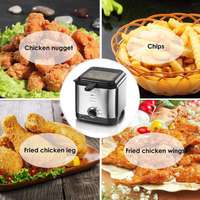 Friteuse électrique carrée 1.5L mécanique à contrôle manuel 900W bouton mécanique friteuses domestiques