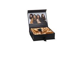 Boîte en carton rigide jetable avec logo personnalisé, revêtement UV, recyclable, magnétique, pour extensions de cheveux, faux cils, vernis à ongles, huile