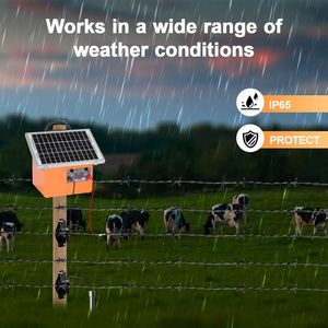 Cargador Solar para Cercas Eléctricas, Alcance de 20 Millas, Controlador de 0.5J, Metal y PP, para Ganado, Aves de Corral, Prevención de Depredadores, Modelo 260B, Impermeable - Product Image 5