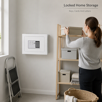 Digitaler Safe für das Home Office mit Elektronischem Schloss, Wandmontierter Schlüsselsafe vom Hersteller, Individuell Anpassbar