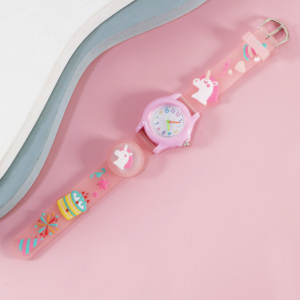 Reloj Infantil de Silicona 3D con Dibujos Animados de Unicornio, para Niños y Niñas, Bonito Reloj de Cuarzo con Movimiento de Agujas, Fecha Automática, Caja de Plástico de 35 mm y 10 mm - Product Image 6