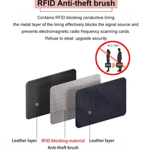 BOSHIHO New Rfid Protect Purse Men Credit Card Coin Bag Women Candy Short Mini Coin <b>Wallet</b> Genuine Leather Card <b>Holder</b> - Product Image 4
