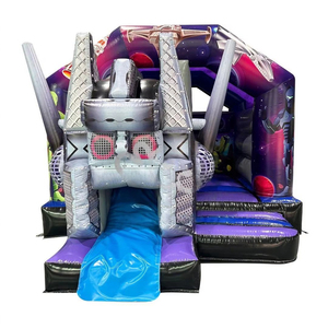 Space Mecha Dry Inflatable Slide Combo Robot Theme Adventure Center Commercial Grade PVC Children <b>Entertainment</b> Equipment - Product Image 1