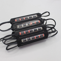 Module LED RAYFONDLED 86x20mm 12 LED 2W COB rouge/bleu clignotant IP65 DC12V 120° d'angle de vision pour voiture, camion, moto, tout-terrain