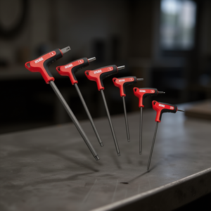 Juego de llaves hexagonales de 6 piezas con mango en T, rango de medidas métricas para tareas de reparación y ensamblaje de precisión - Product Image 3