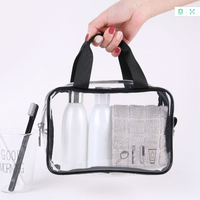 Sacs cosmétiques transparents en PU avec fermeture éclair, style féminin, pochette de maquillage transparente en PVC, organiseur de voyage, étui Cosmetiquera