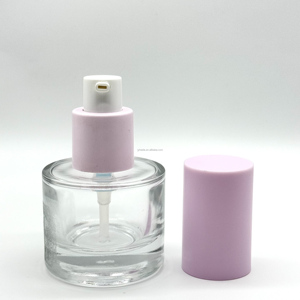 Bán Hot Lotion bơm 20 mét trong suốt Chai thủy tinh màu hồng bìa cho nền tảng chất lỏng bao bì - Product Image 2