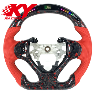 พวงมาลัยคาร์บอนไฟเบอร์สีแดงแบบฟอร์จ สำหรับ Honda Civic รุ่นที่ 9, Accord รุ่นที่ 10, SI, Acura Integra, CRV EX, X, RV, CRV U, RV Custom - Product Image 1