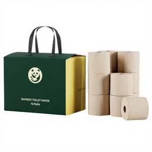 KIYA Papel Higiénico de Bambú Suave de 12 Rollos, Sin Plástico y Reutilizable, de 3 Capas, Desechable por el Inodoro, Seguro para Fosas Sépticas, Sin Blanquear, Marrón, Sin Árboles - Product Image 3